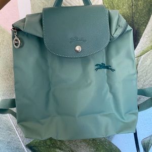 **LOWEST DROP- limited time-Longchamp Le Pliage Lagoon Green Recycled Backpack